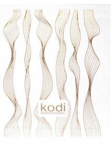 Sticker for 3D nail design in assortment color (gold), KODI